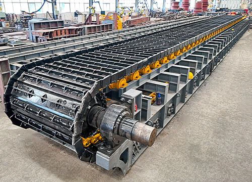 Alimentador de plataforma de gran capacidad en planta de manipulación de carbón